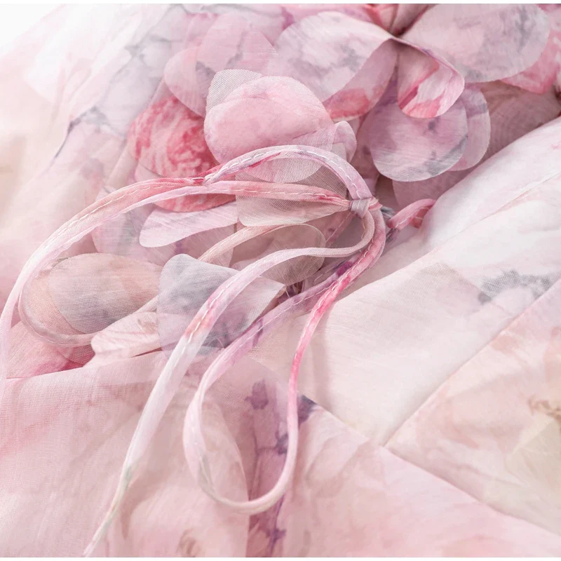 Blossom Floral V Neck Mini Dress - Image 21