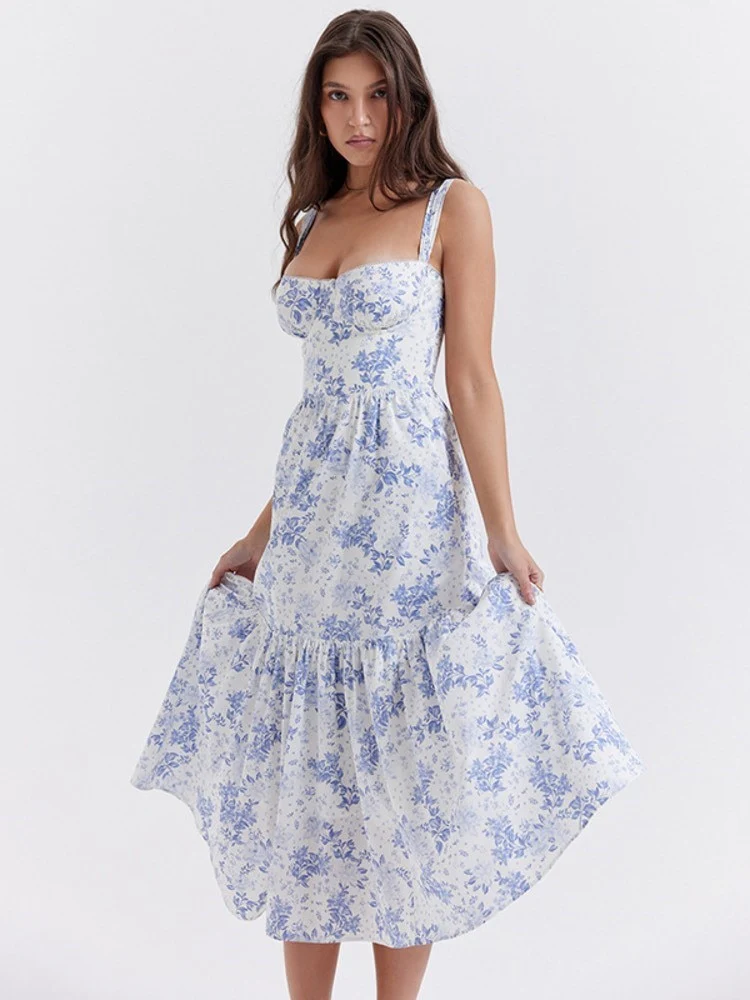 Bluebell Elegance Floral Dress - Image 4