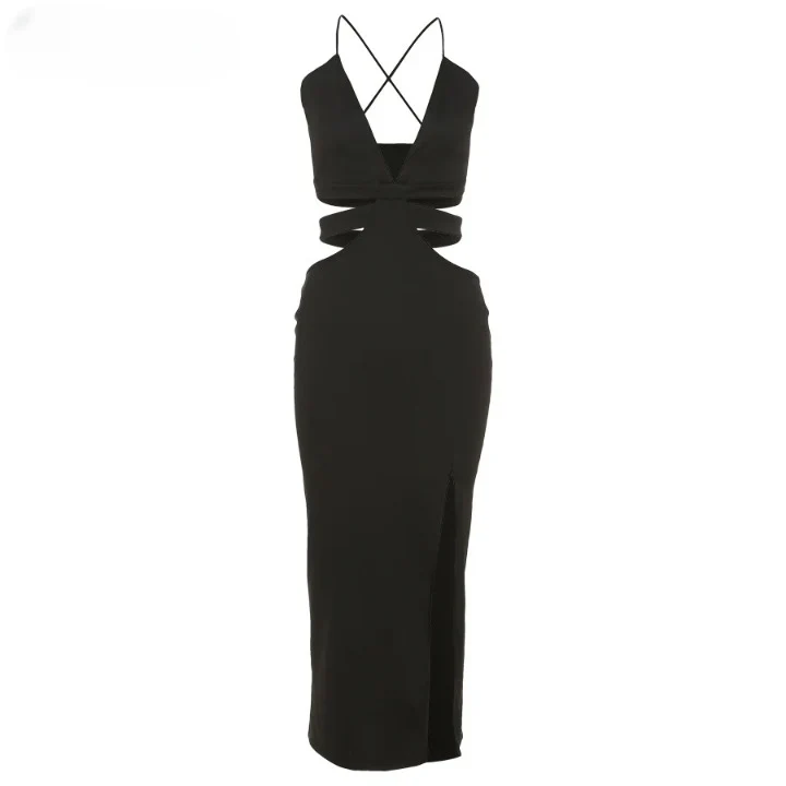 Bold Blackout Cutwork Split Dress - Image 6