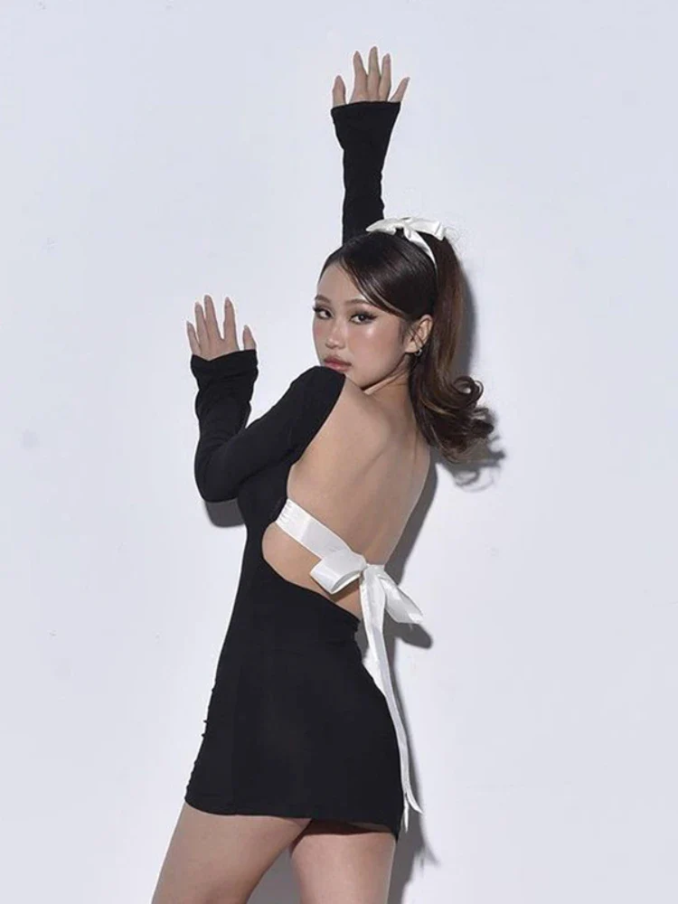 Bowberry Blast Backless Mini Dress - Image 3