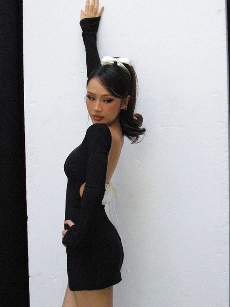 Bowberry Blast Backless Mini Dress - Image 4