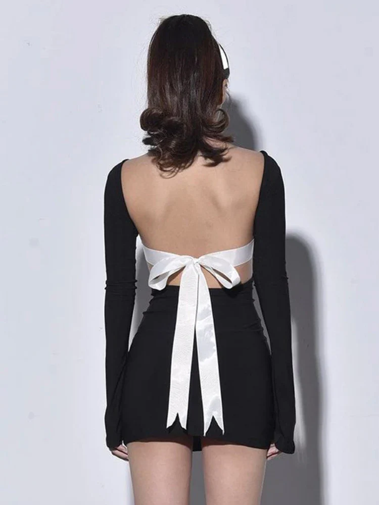 Bowberry Blast Backless Mini Dress - Image 6