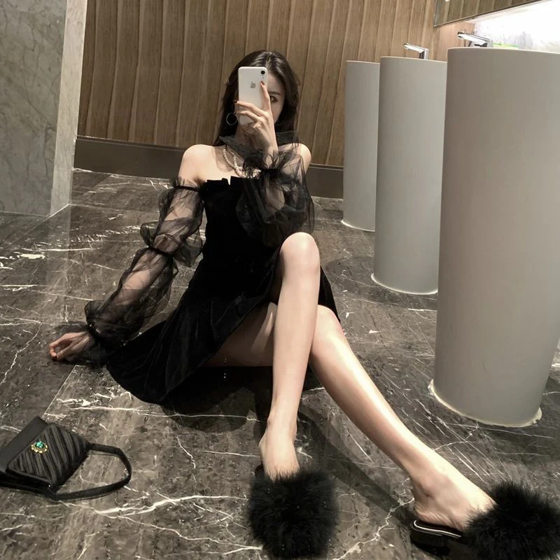 Braise Off Shoulder Mini Dress - Image 10