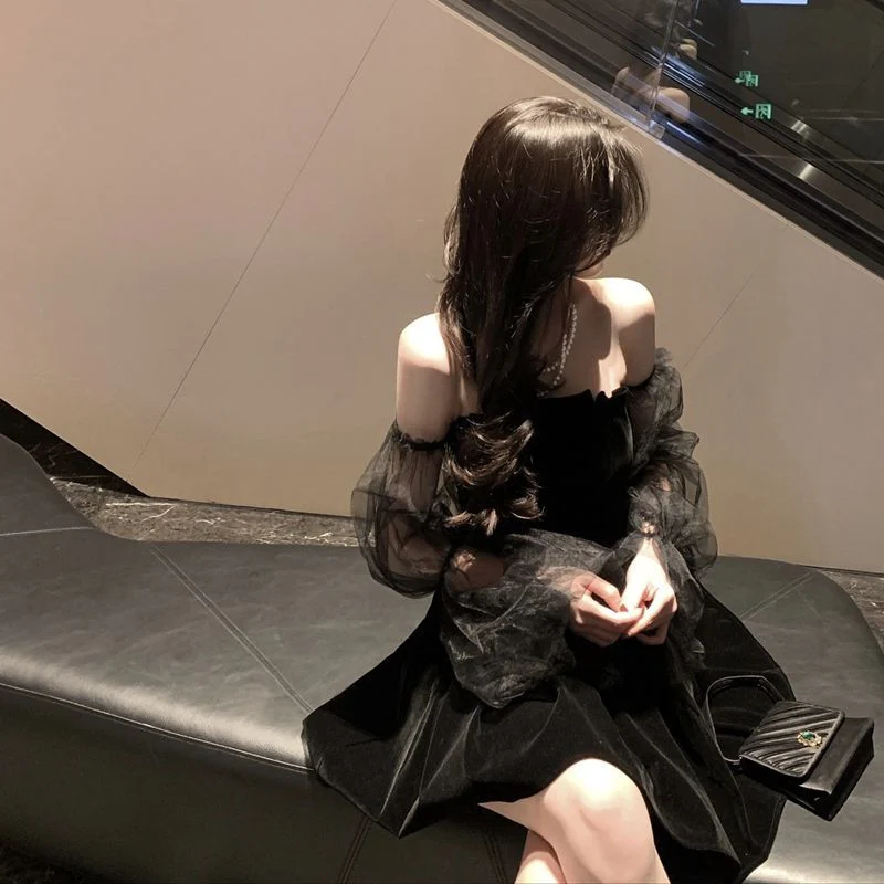 Braise Off Shoulder Mini Dress - Image 8