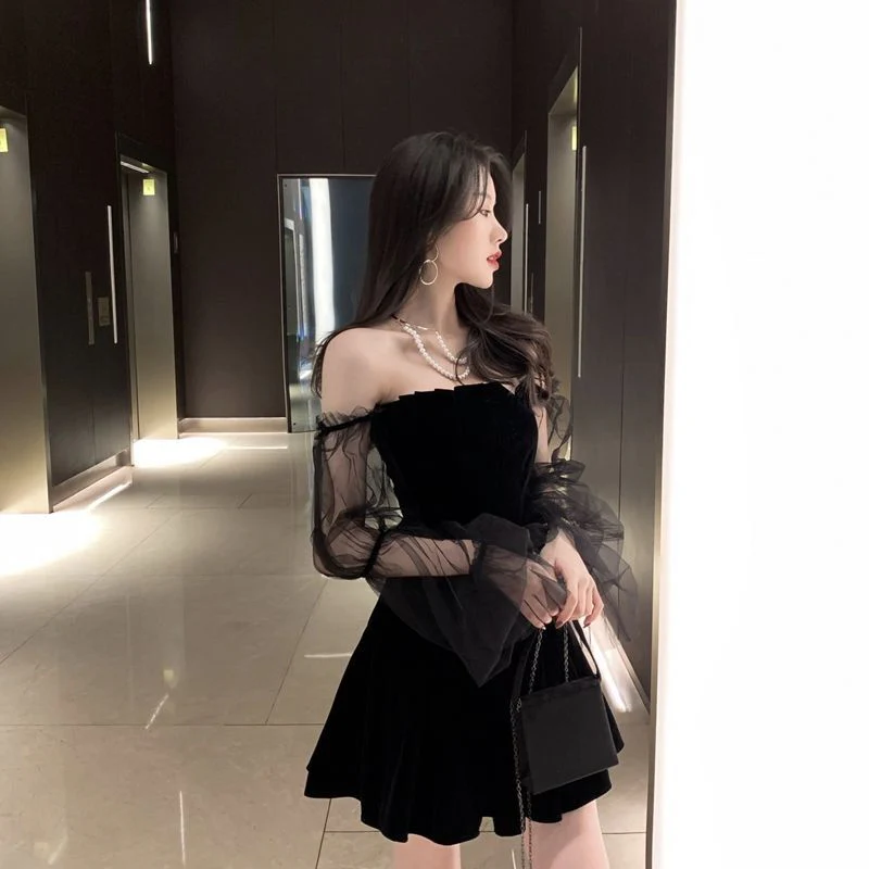 Braise Off Shoulder Mini Dress - Image 9