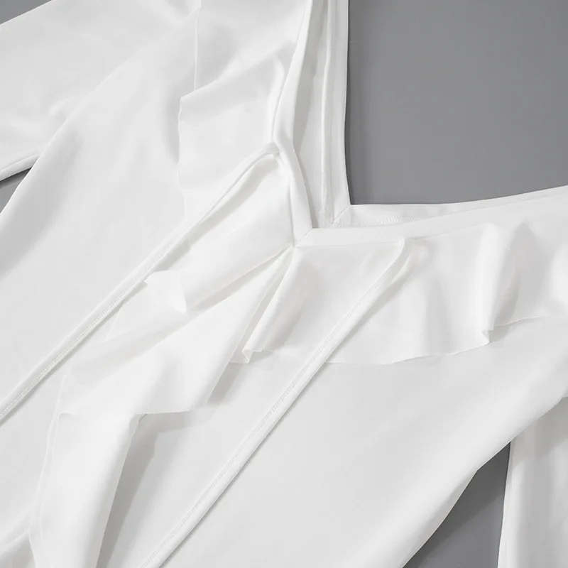 Bree V Neck Ruffle Mini Dress - Image 11