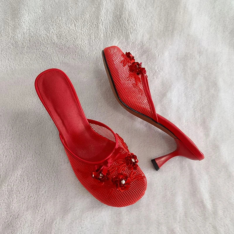 Bridget Mesh Heels - Image 10