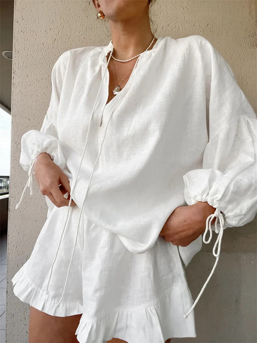 Brixley Loose Ruffle Shorts Set - Image 10