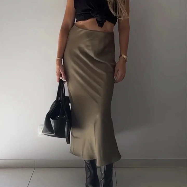 Caden Satin Allure Mermaid Skirt - Image 5