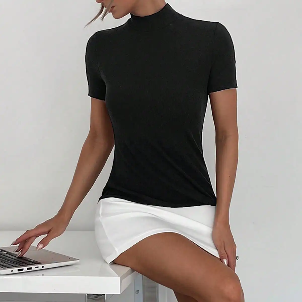 Camden Contrast Mini Dress - Image 8