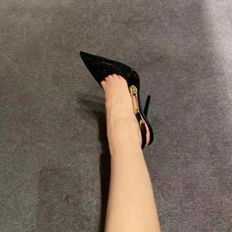 Carmella Sequined Pointed Toe Pumps - Image 6