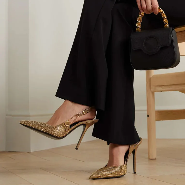 Carmella Sequined Pointed Toe Pumps - Image 7