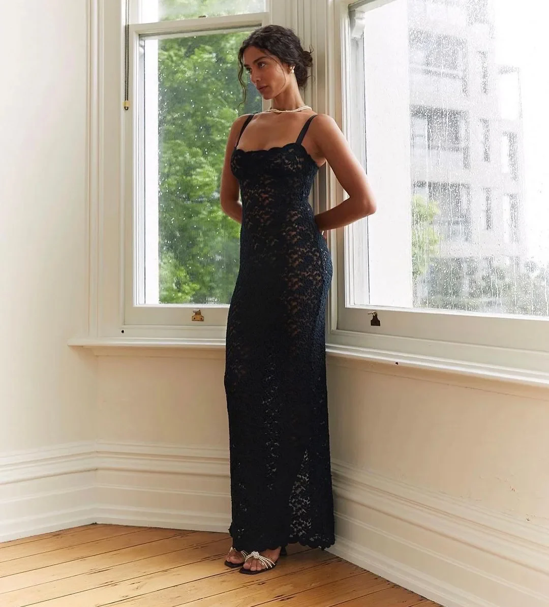 Carolyn Lace Up Maxi Dress - Image 19