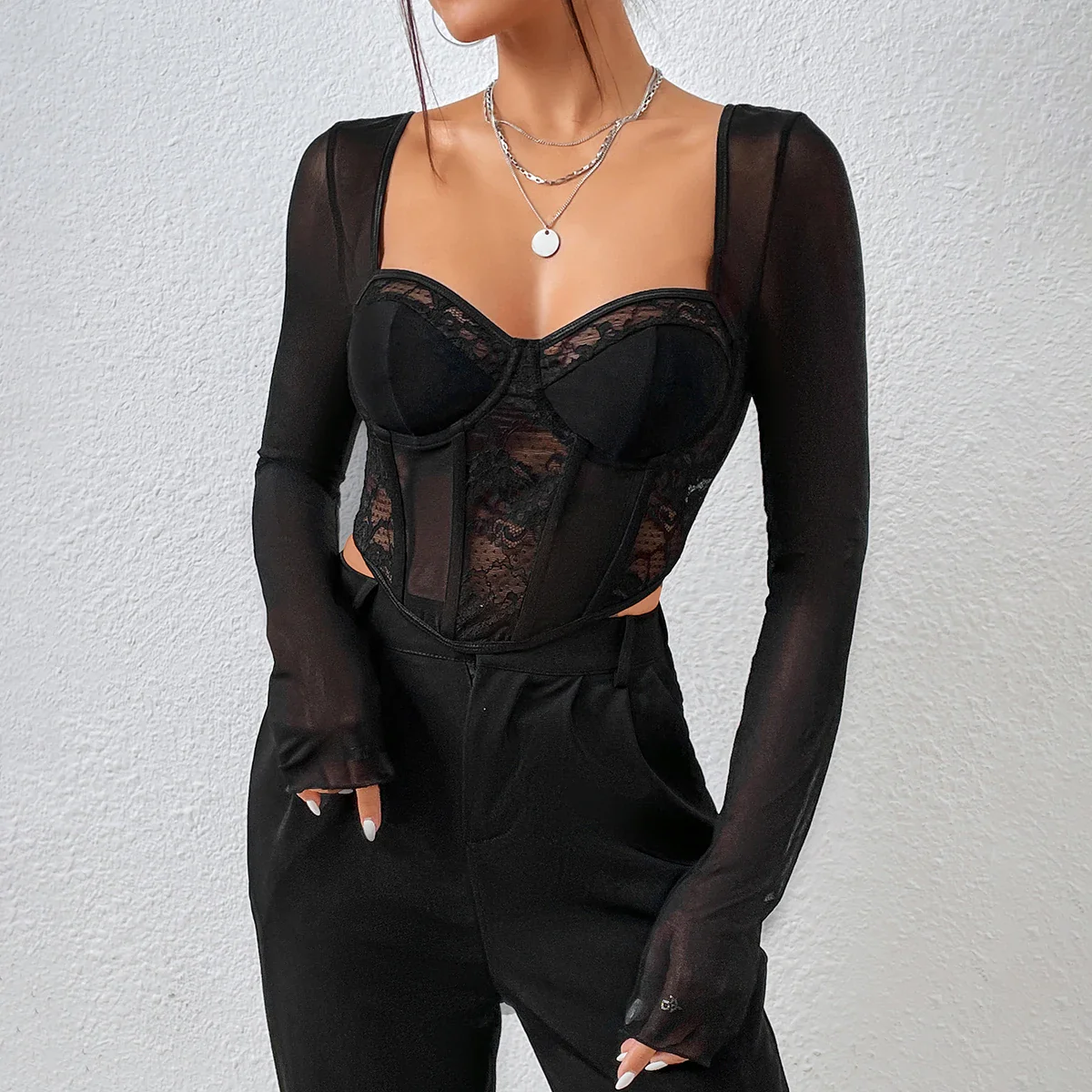 Catching Feelings Lace Corset Top - Image 3