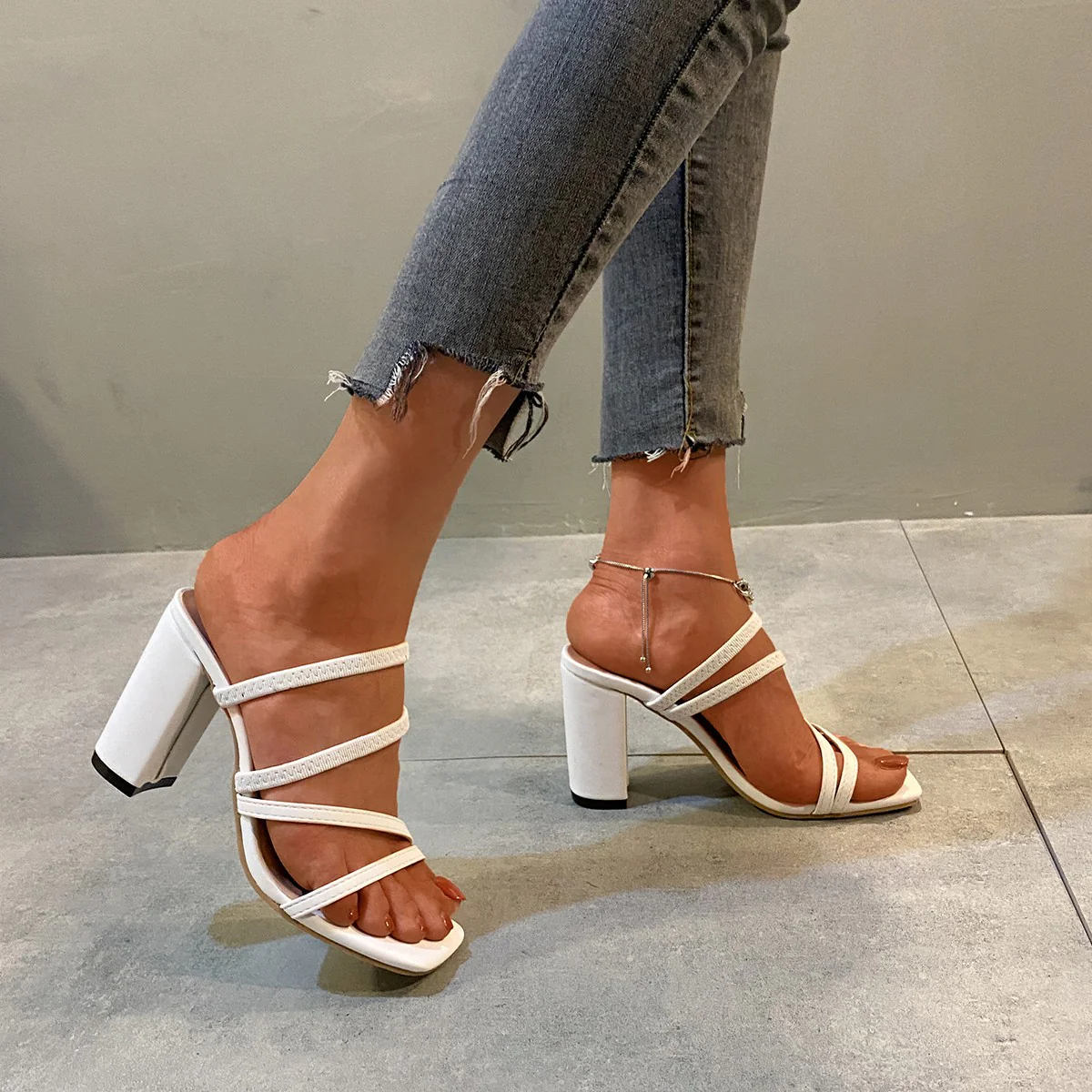 Celeste Charm Open Toe Heels - Image 14