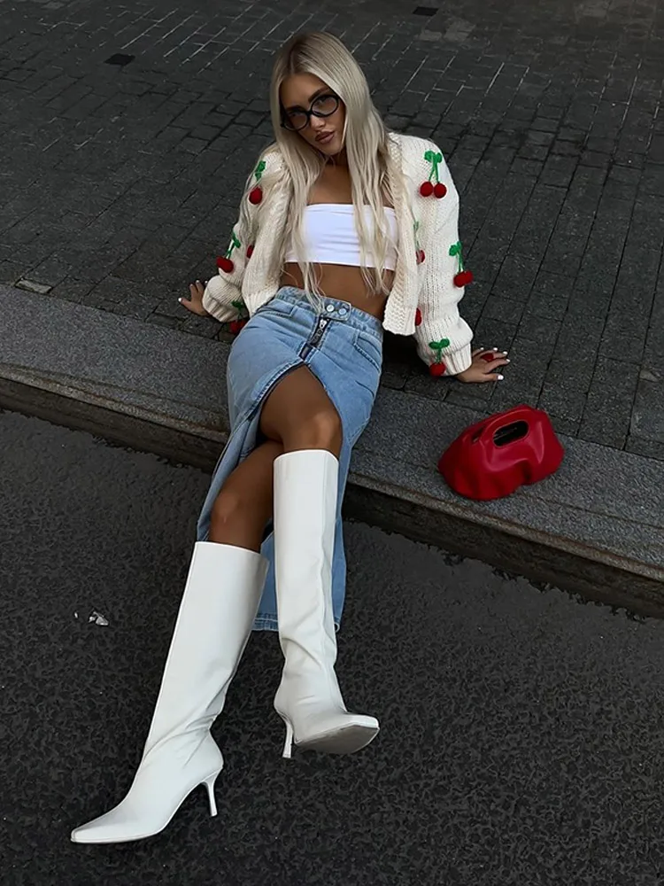 Cherry Pop Knitted Cardigan - Image 3