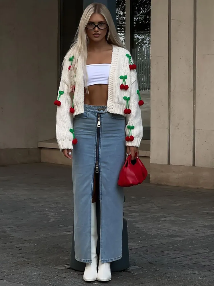 Cherry Pop Knitted Cardigan - Image 4