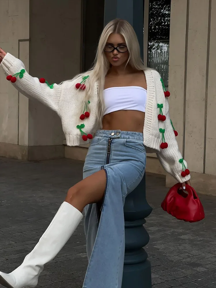 Cherry Pop Knitted Cardigan - Image 5
