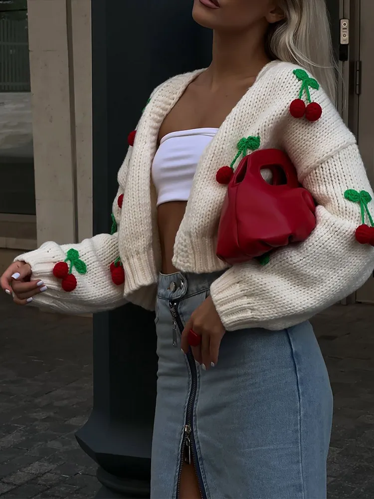 Cherry Pop Knitted Cardigan - Image 6
