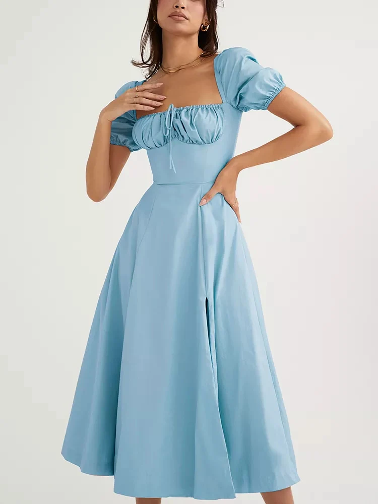 Clancy Ruched Tie Up Dress - Image 12