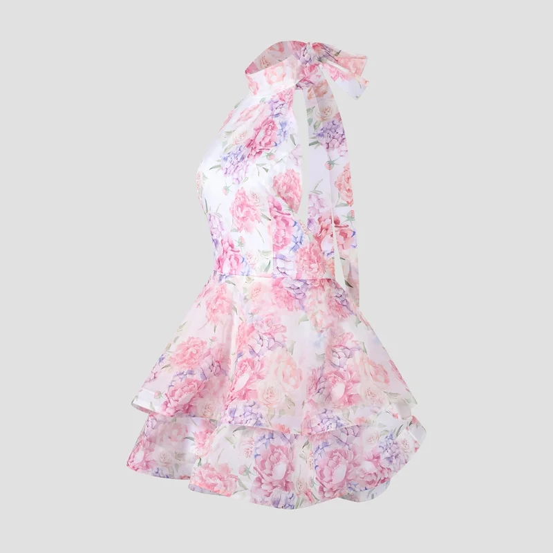 Colette Halter Neck Floral Dress - Image 8