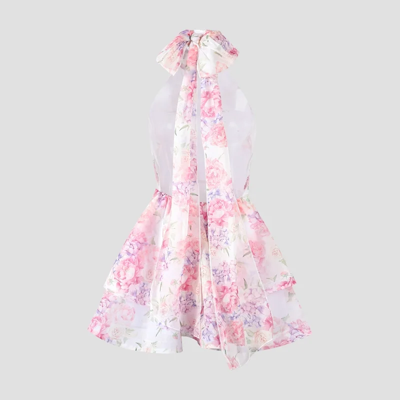 Colette Halter Neck Floral Dress - Image 9