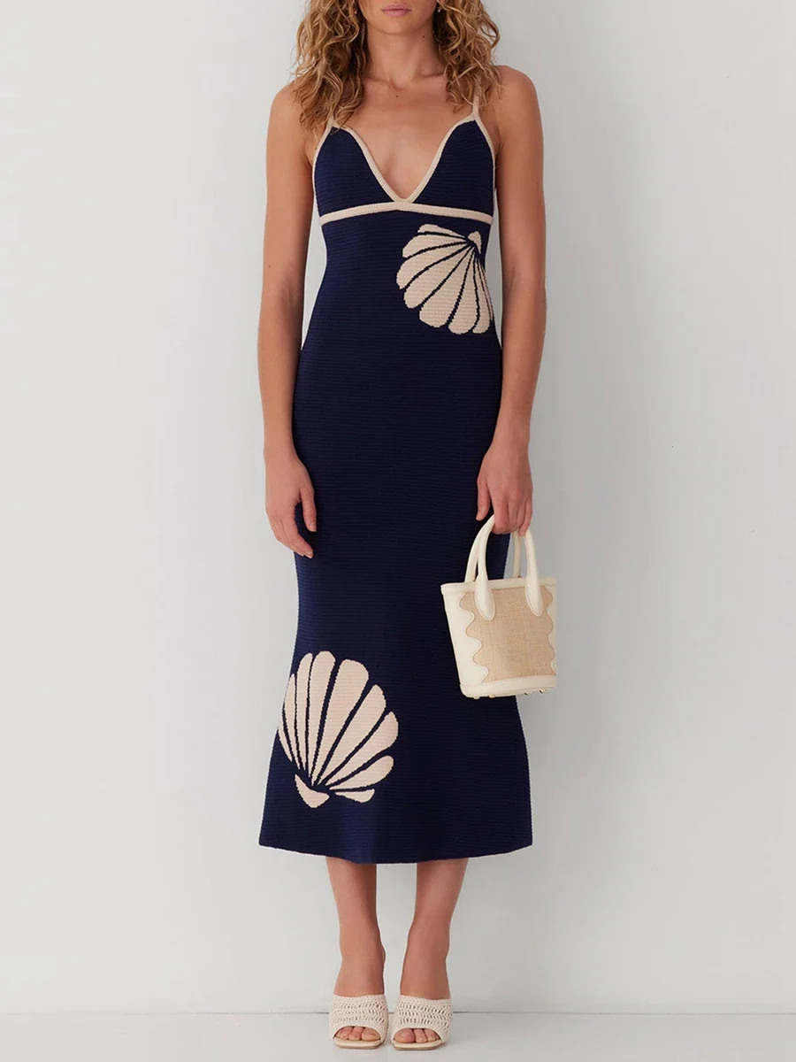Colette Knit V Neck Dress - Image 10