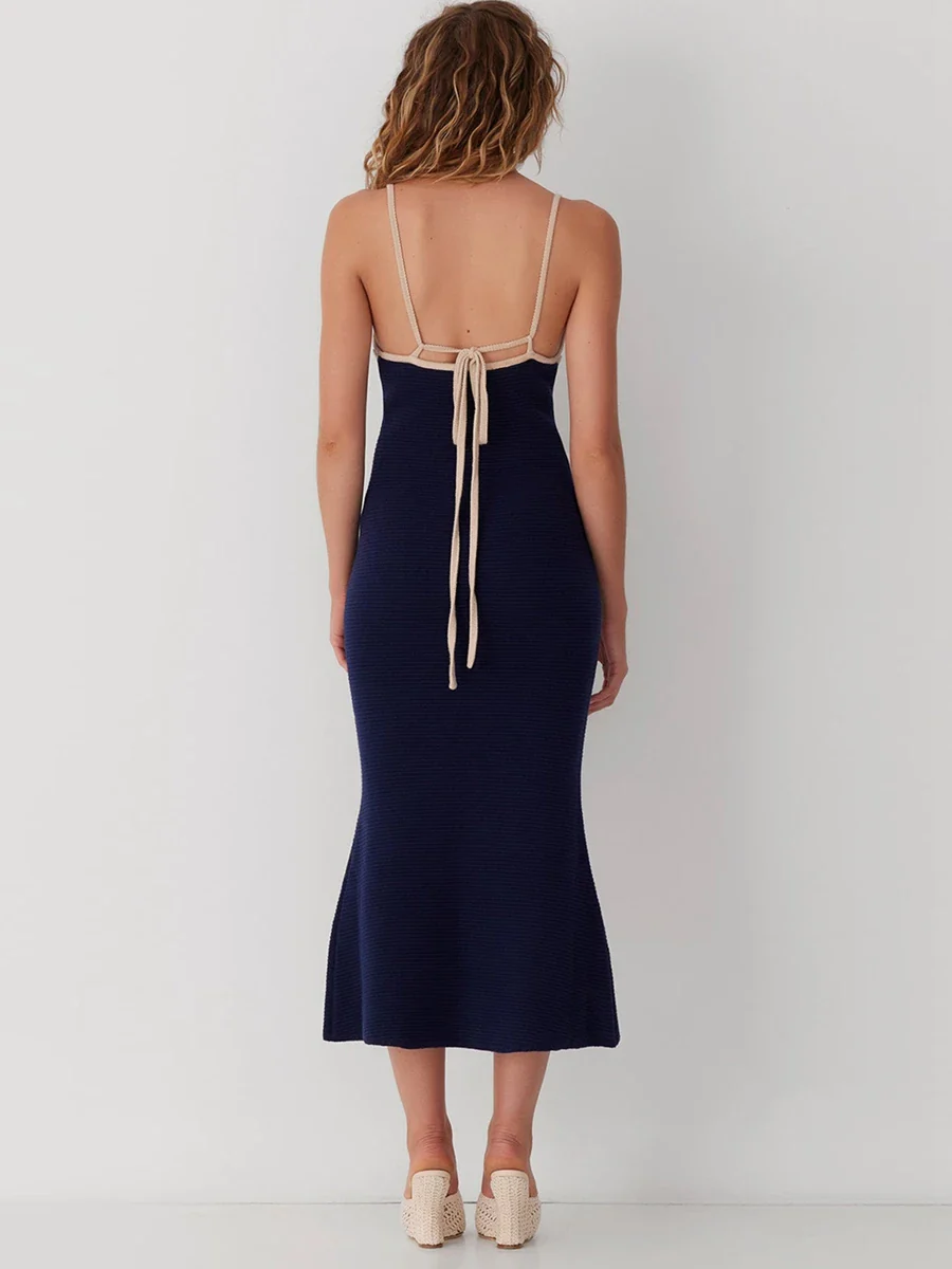 Colette Knit V Neck Dress - Image 12