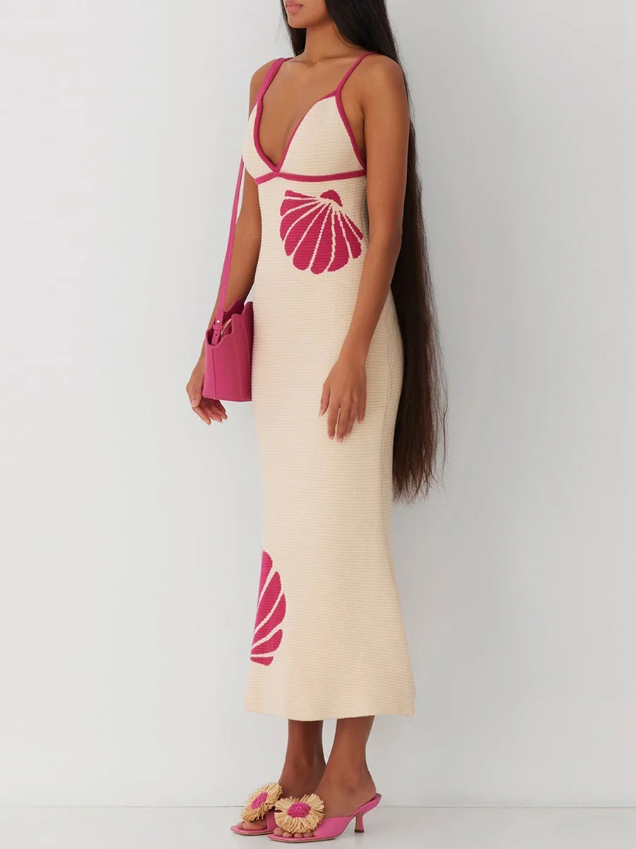 Colette Knit V Neck Dress - Image 3