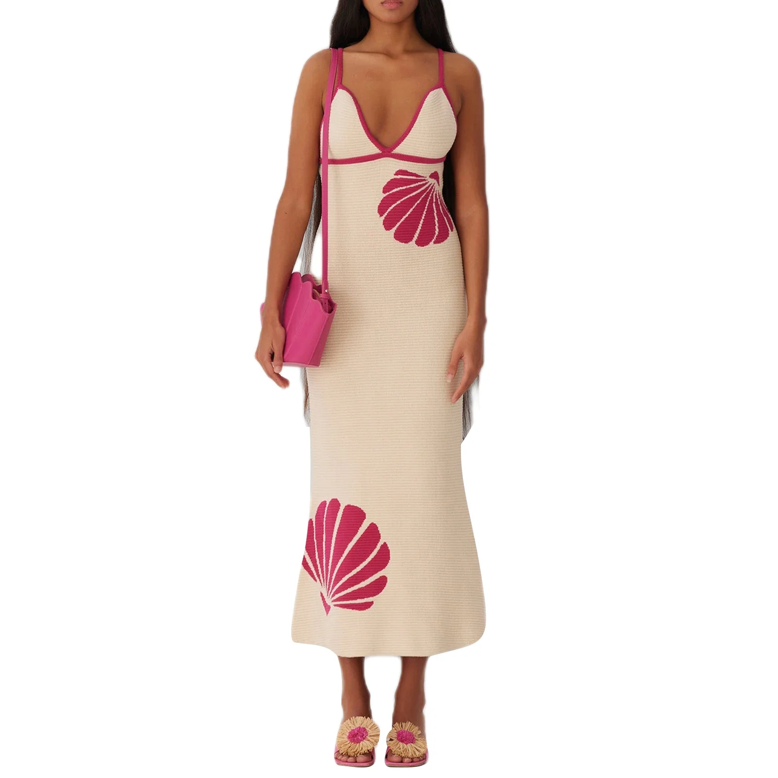 Colette Knit V Neck Dress - Image 8