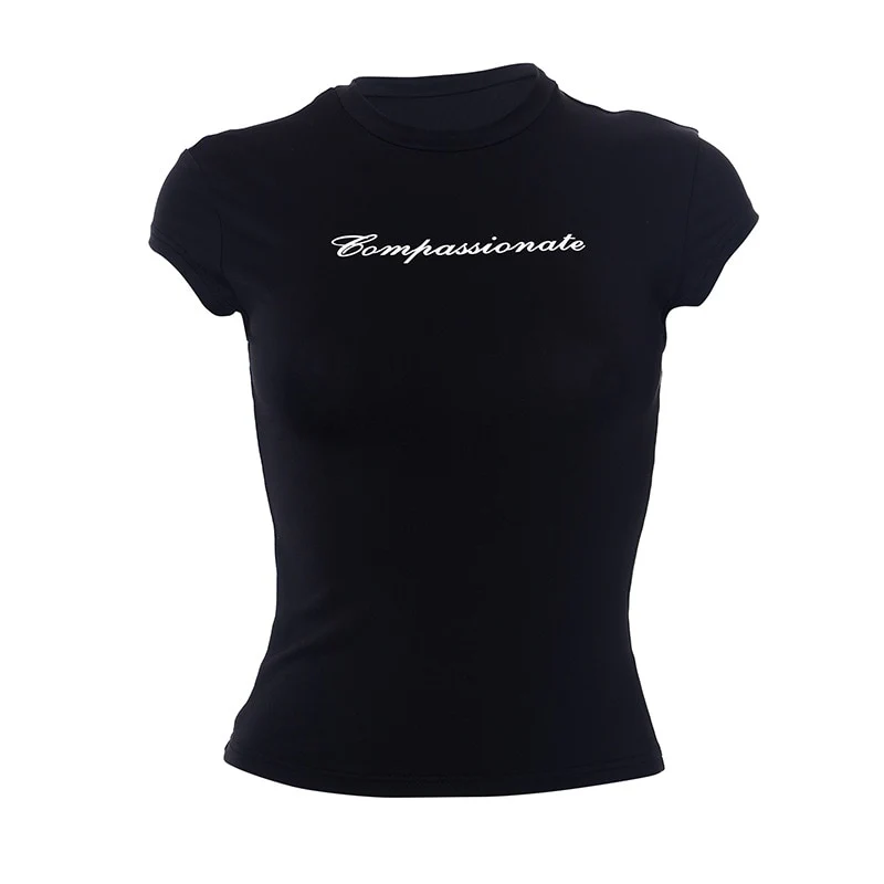 Compassionate Short Sleeve Graphic Top - Image 18