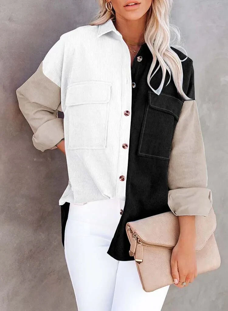 Corduroy Huescape Patchwork Shirt - Image 18