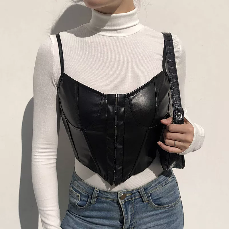 Corseted Leather Delight Cami Top - Image 5