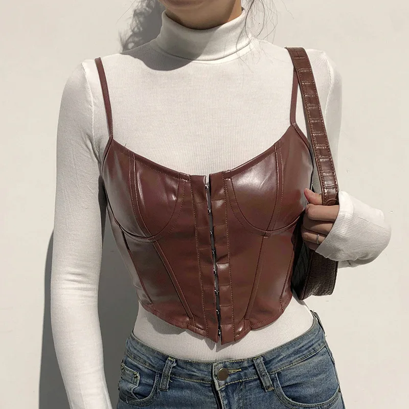 Corseted Leather Delight Cami Top - Image 8