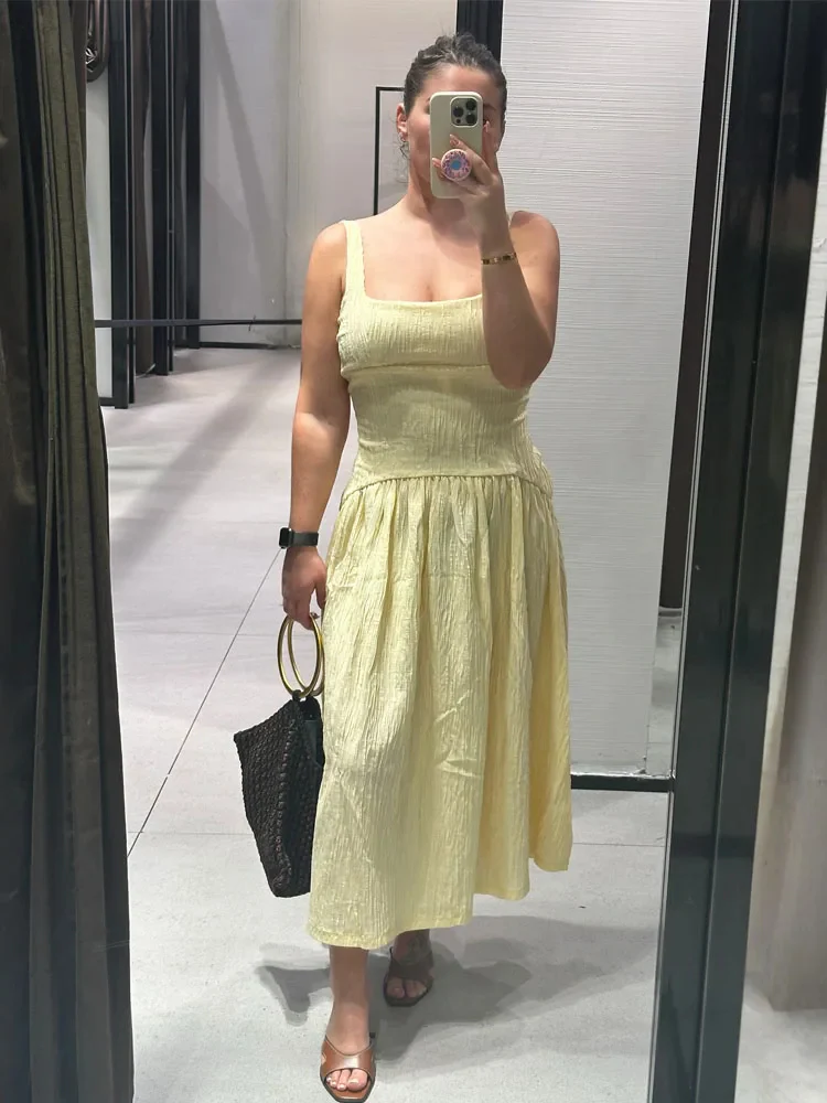 Country Belle Pleated Midi Dress - Image 2