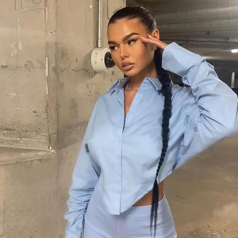 Cropped Contour Classic Shirt - Image 10