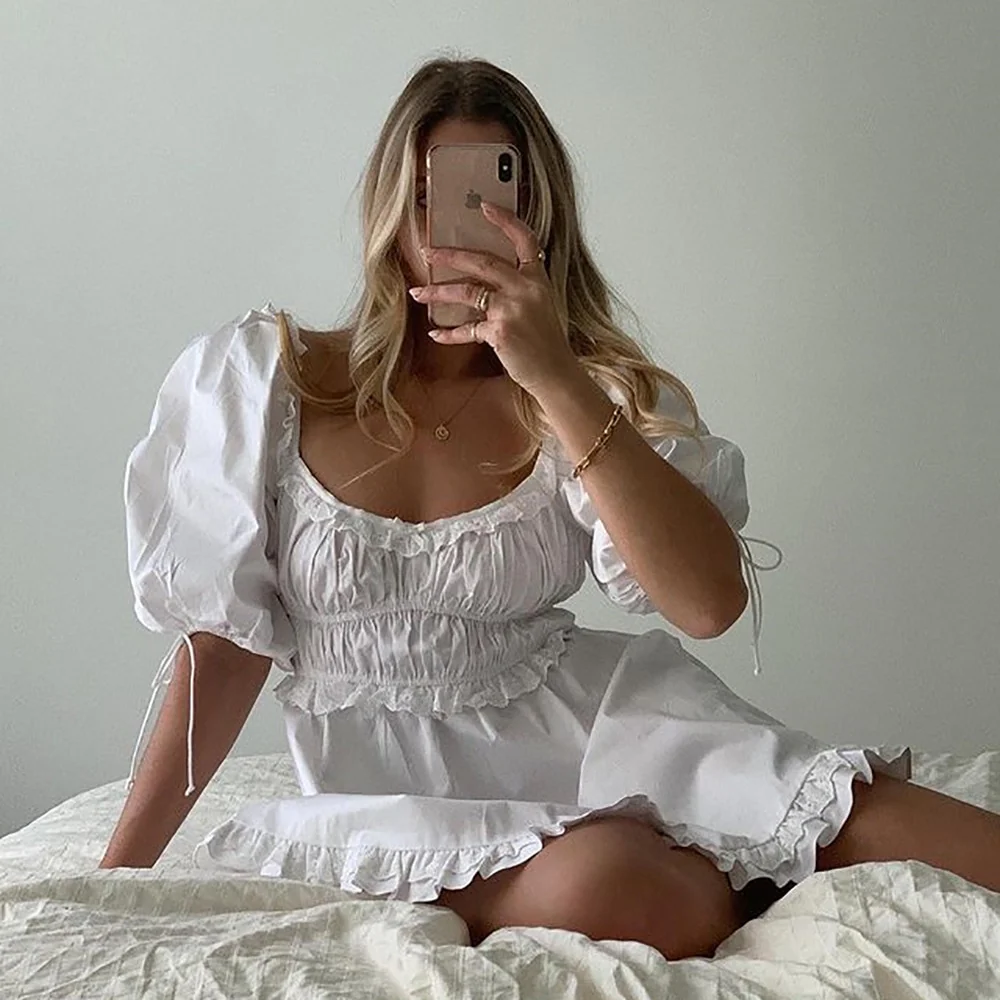 Cynthia Puff Sleeves Mini Dress - Image 12