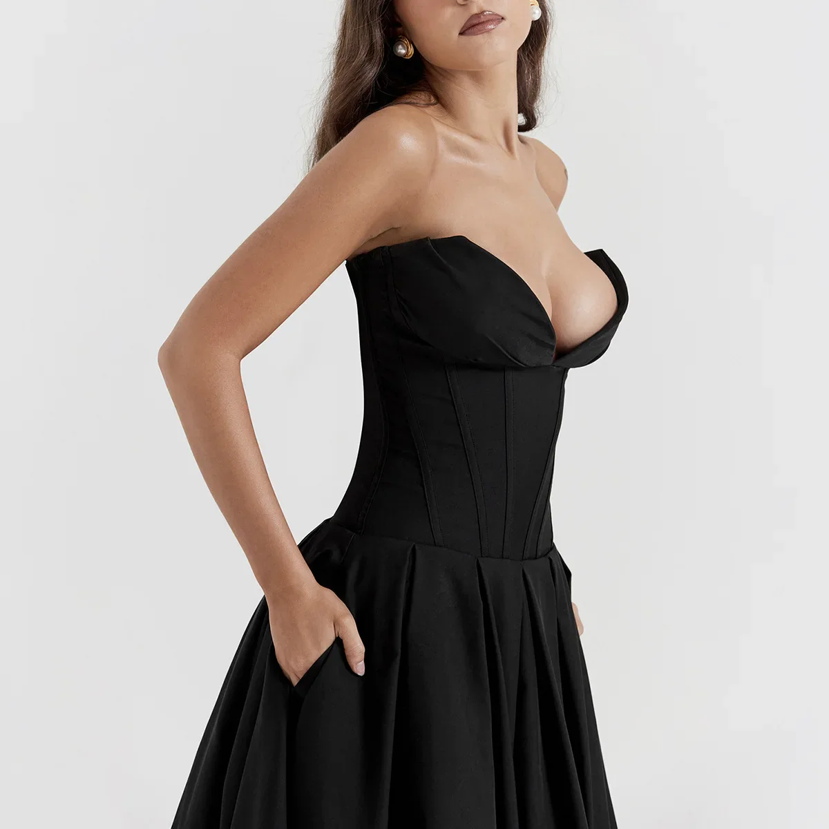 Dark Desire Corset Midi Dress - Image 10