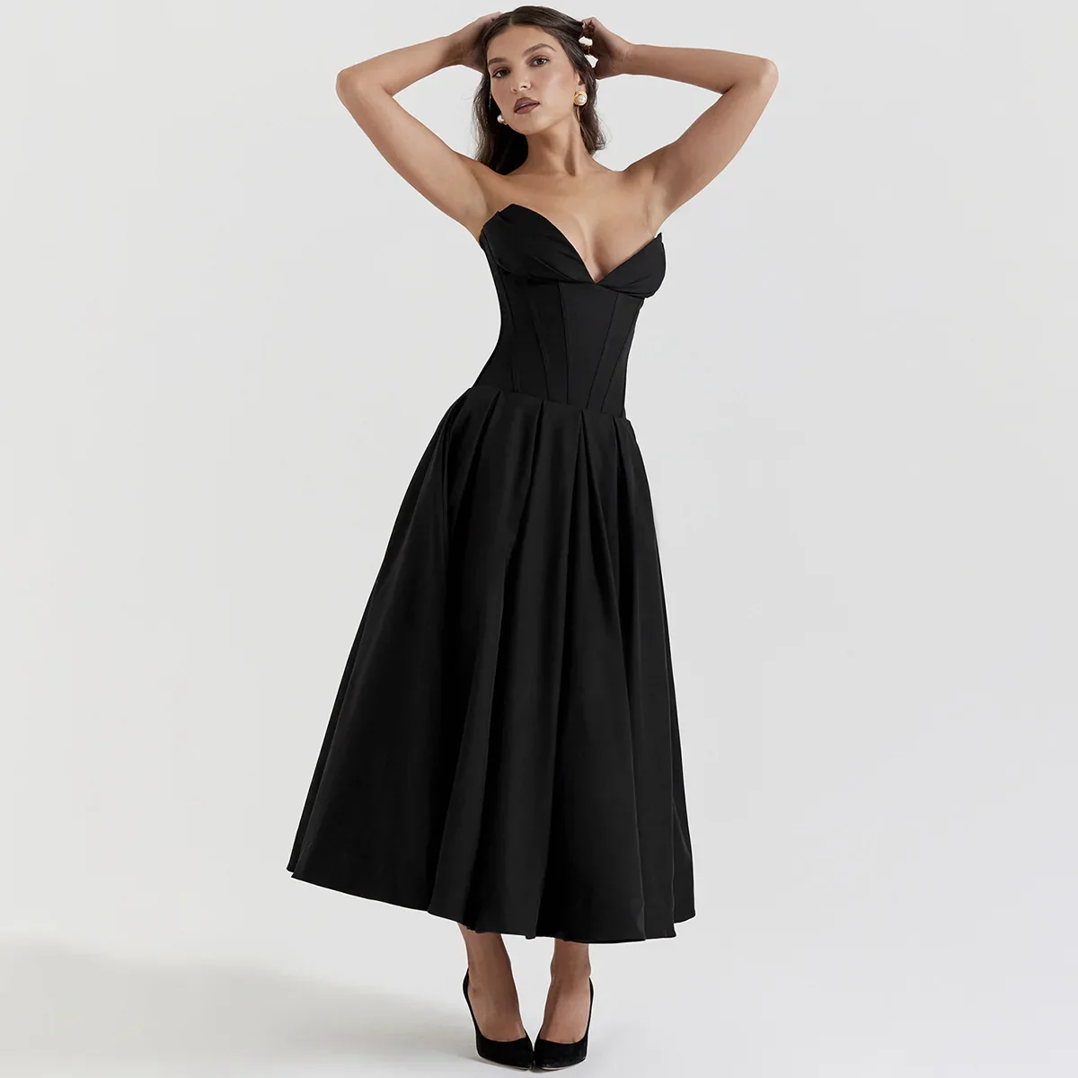 Dark Desire Corset Midi Dress - Image 6