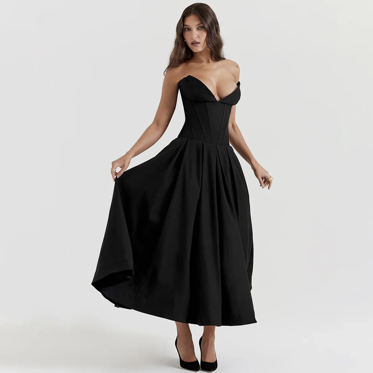 Dark Desire Corset Midi Dress - Image 7