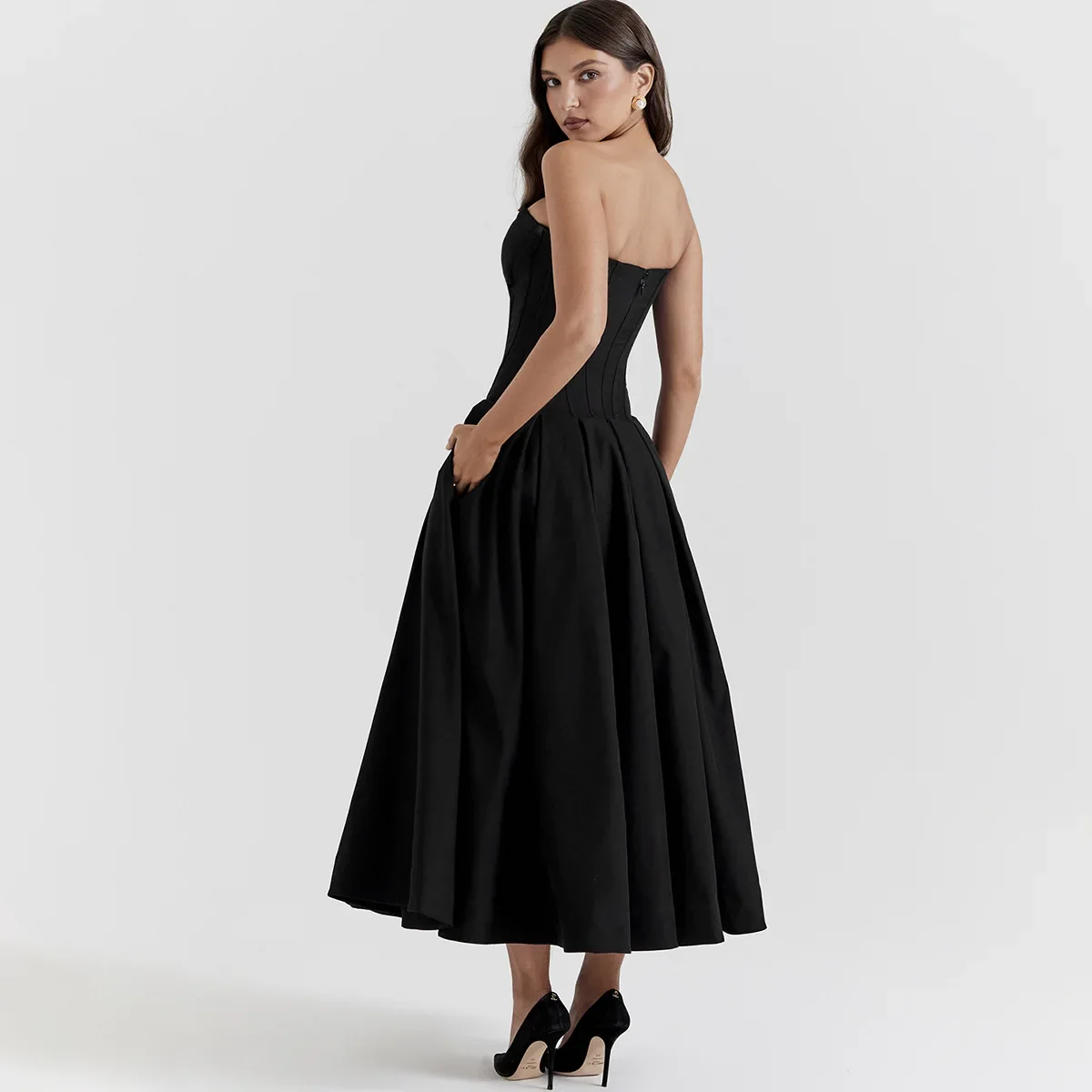 Dark Desire Corset Midi Dress - Image 8