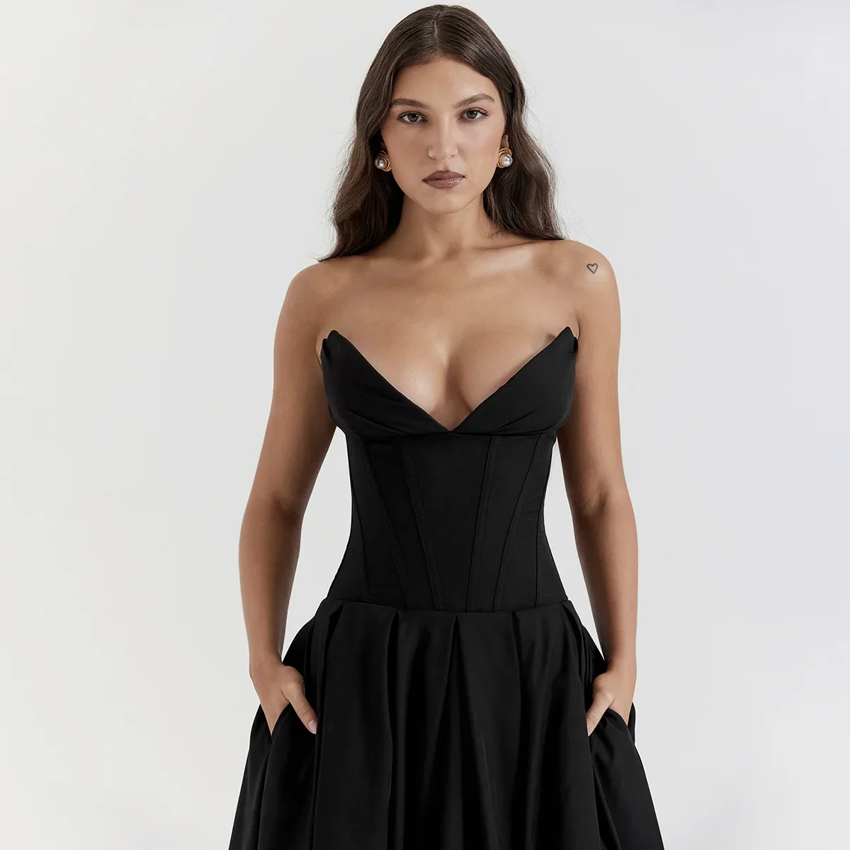Dark Desire Corset Midi Dress - Image 9