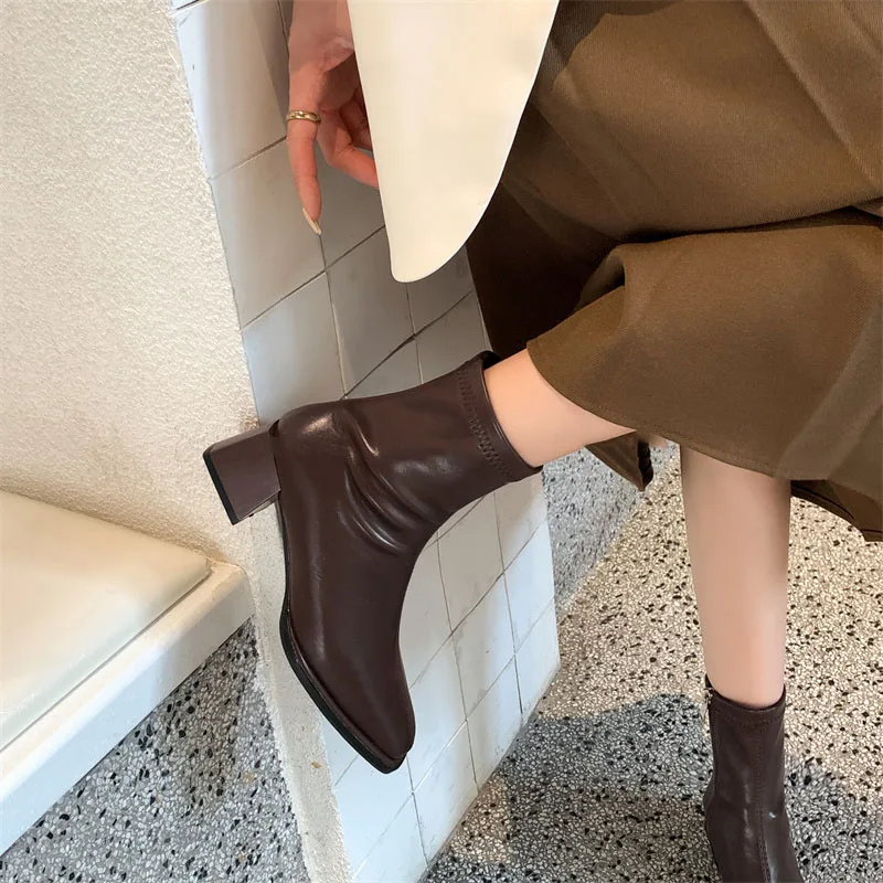 Declan Square Toe Leather Boots - Image 16