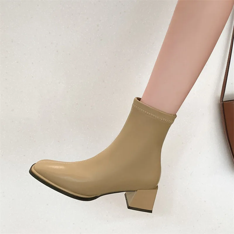 Declan Square Toe Leather Boots - Image 19