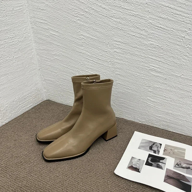 Declan Square Toe Leather Boots - Image 21