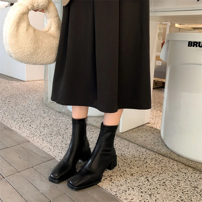 Declan Square Toe Leather Boots - Image 4