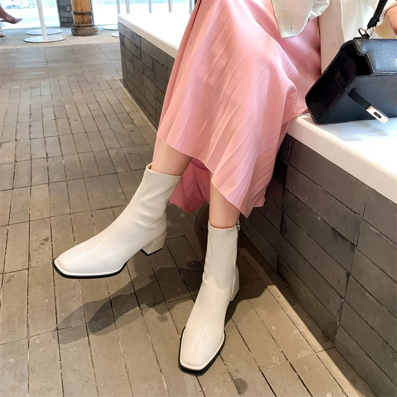 Declan Square Toe Leather Boots - Image 6