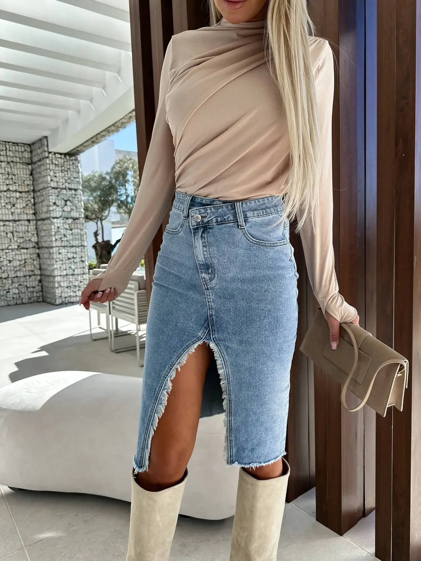 Denim Daze Maxi Skirt - Image 2