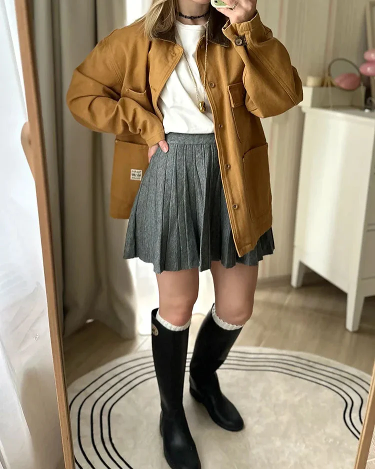Doreen Mini Pleated A line Skirt - Image 17