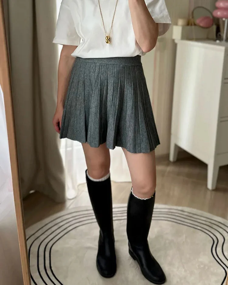 Doreen Mini Pleated A line Skirt - Image 18